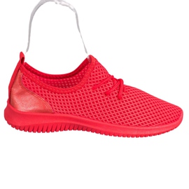 SHELOVET Baskets ajourées nouées rouge