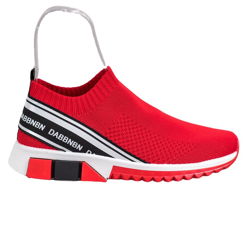 SHELOVET Chaussures de sport textiles blanche le noir rouge