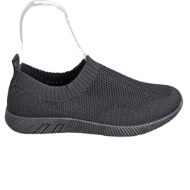 SHELOVET Slipons ajourés confortables le noir