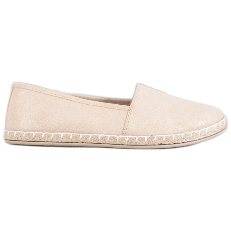 SHELOVET Espadrilles Beiges À Paillettes SHELOVET Espadrilles Beiges À Paillettes