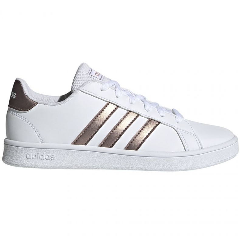 Chaussures adidas Grand Court Jr EF0101 blanche le noir Chaussures adidas Grand Court Jr EF0101 blanche le noir