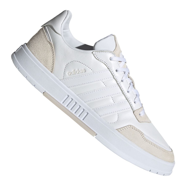 Chaussures Adidas Courtmaster M FW2890 beige blanche