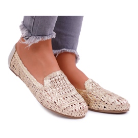 Ballerines Femme Lu Boo Tressé Doré 4Ever