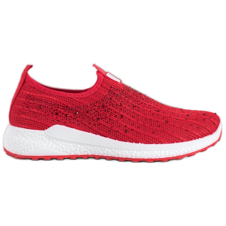 SHELOVET Chaussures rouges avec cristaux SHELOVET Chaussures rouges avec cristaux