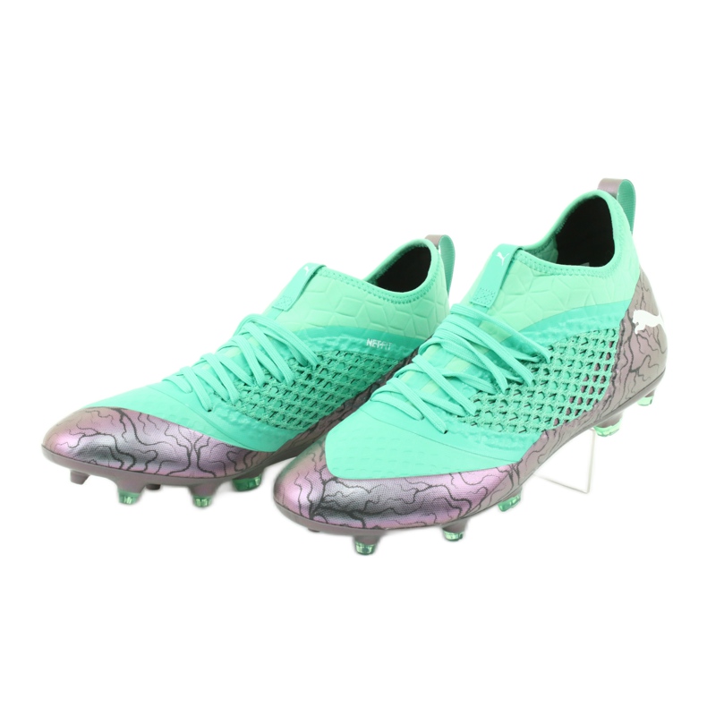 Chaussures de football Puma Future 2.3 Netfit Fg Ag Color Shift M 104832 01 vert