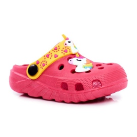 PB2 Chaussons Enfant Foam Crocs Licorne Rose Lily jaune PB2 Chaussons Enfant Foam Crocs Licorne Rose Lily jaune