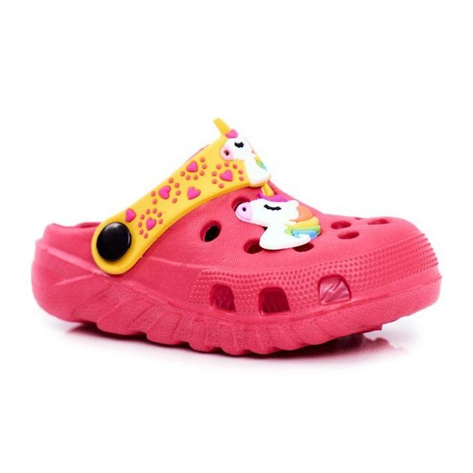 PB2 Chaussons Enfant Foam Crocs Licorne Rose Lily jaune PB2 Chaussons Enfant Foam Crocs Licorne Rose Lily jaune