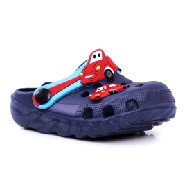 PB2 Chaussons Enfant Foam Crocs Bleu Marine Cars Bruno