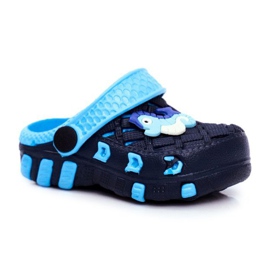 Chaussons Enfant Foam Crocs Black Seahorse Casper noir bleu