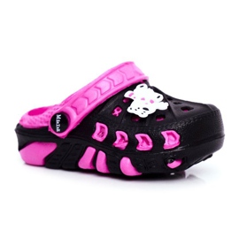 Chaussons Enfant Foam Crocs Ours Polaire Noir Oddie rose
