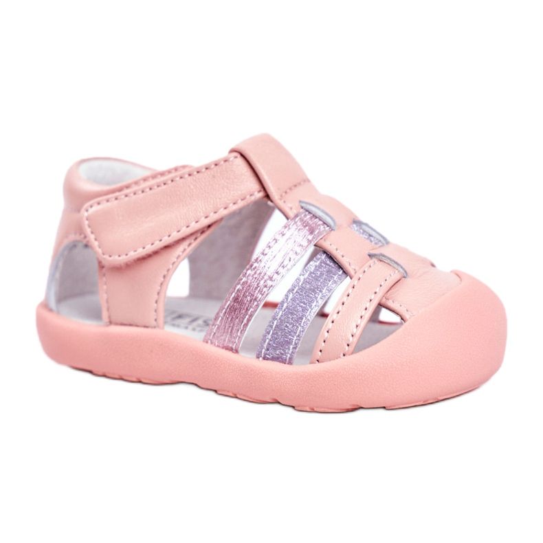 Apawwa Sandales Enfant avec Velcro Glitter Rose Ontario gris