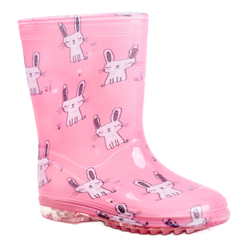 Bottes de pluie en caoutchouc pour enfants Lapin rose