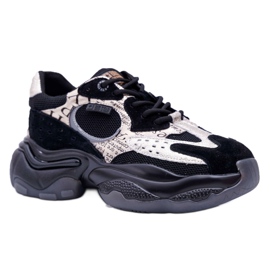 Chaussures de sport pour femmes Big Star de Daniel Lopez noir et or FF274A524 jaune