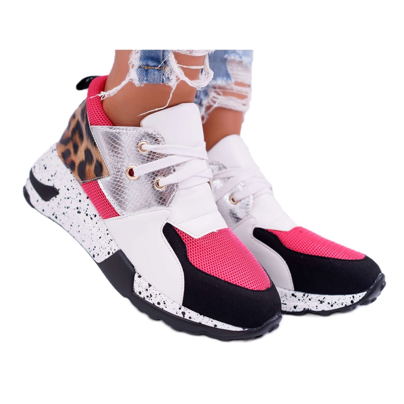 Chaussures De Sport Femme Lu Boo Avec Motif Léopard Blanc Malibu blanche le noir rose argent Chaussures De Sport Femme Lu Boo Avec Motif Léopard Blanc Malibu blanche le noir rose argent