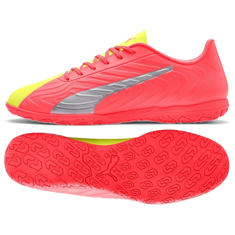 Chaussures d'intérieur Puma One 20.4 Osg It M 105969 01 multicolore rouge