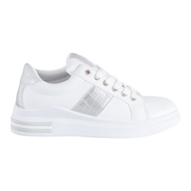 RTX WALK Baskets avec inserts argentés blanche gris