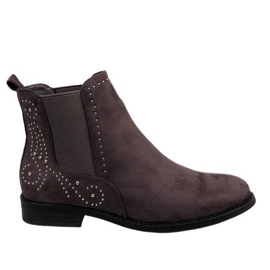 Bottes en daim isolées grises 6333-2