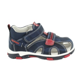 Apawwa Sandales Enfant avec Velcro Marine Goreno rouge bleu marine