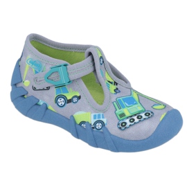 Chaussures pour enfants Befado 110P371 bleu gris vert jaune