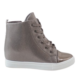 Baskets compensées grises 29333-3