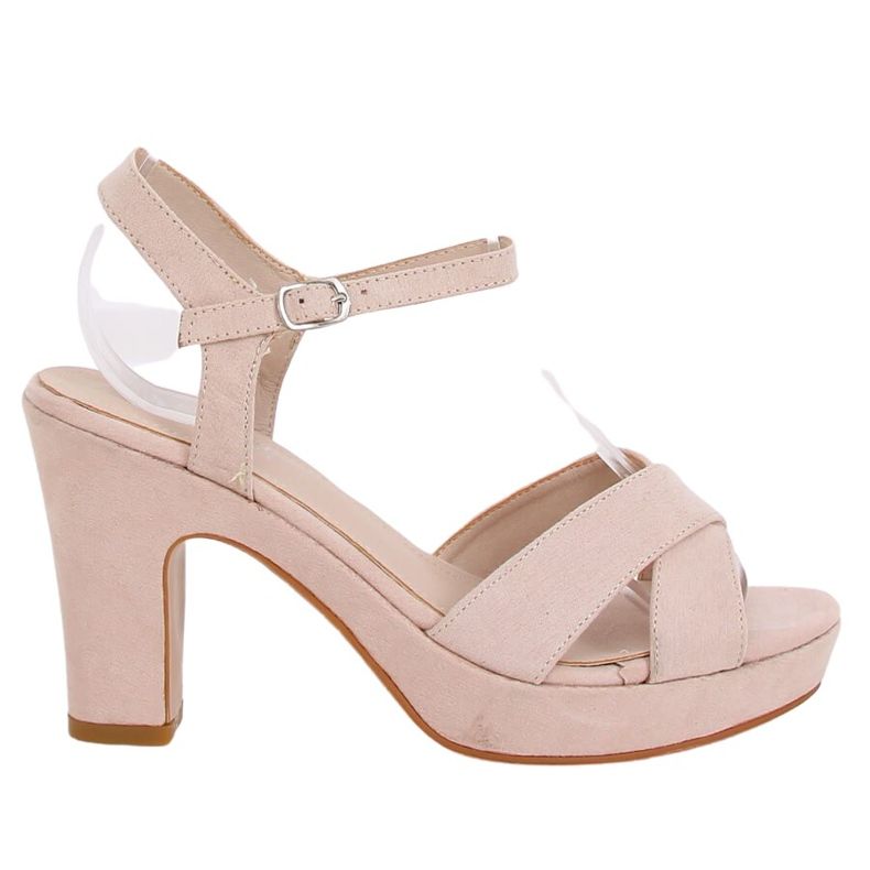Sandales sur tige beige NS033P Beige