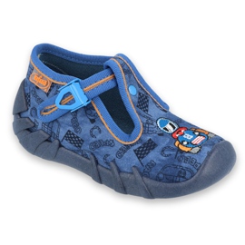 Chaussures enfant Befado 110P383 bleu marine bleu orange