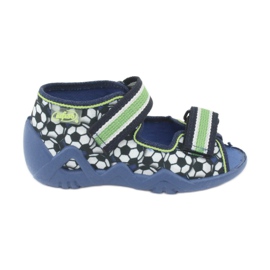Chaussures enfant Befado vertes 250P078 blanc bleu marine