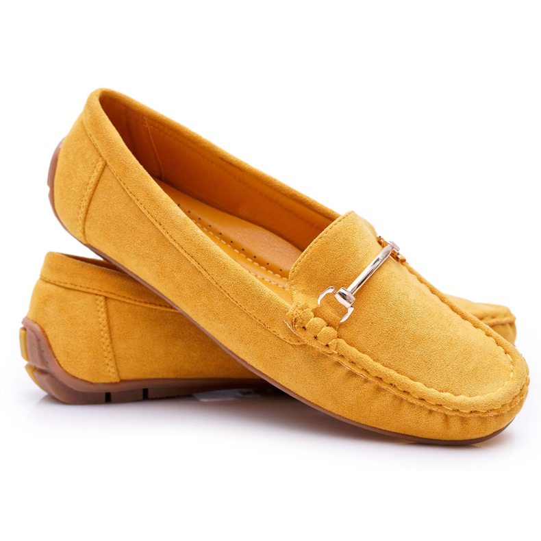 SEA Mocassins Femme Jaune Daim Sonnero