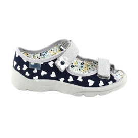 Chaussures enfant Befado 969X148 bleu marin gris