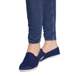 Baskets à enfiler en Lycra HT48 bleu marine