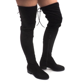 Bottines Pompon Daim AB02-53 Noir le noir