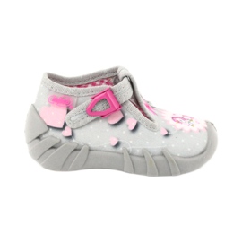 Chaussures enfant Befado 110P359 blanche rose gris