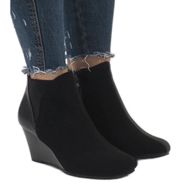 Bottes Élégantes Sur Compensée 1455 Noir le noir