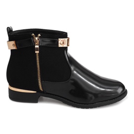 Bottes Élégantes Avec Fermeture À Glissière CM32A Noir le noir