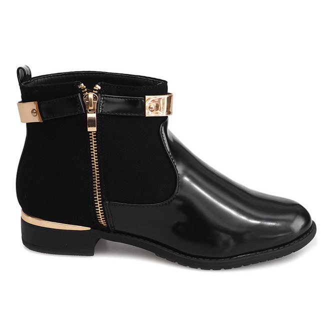Bottes Élégantes Avec Fermeture À Glissière CM32A Noir le noir