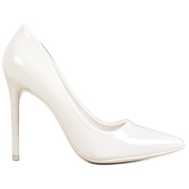 Small Swan Goupilles vernies blanc