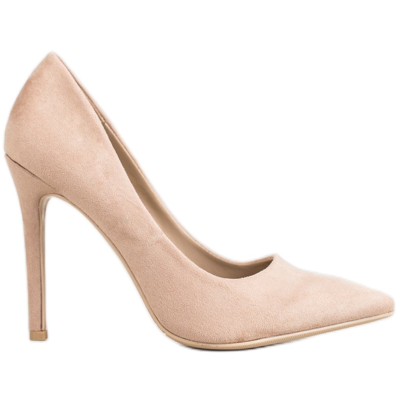 Small Swan Escarpins en daim sur une épingle brun