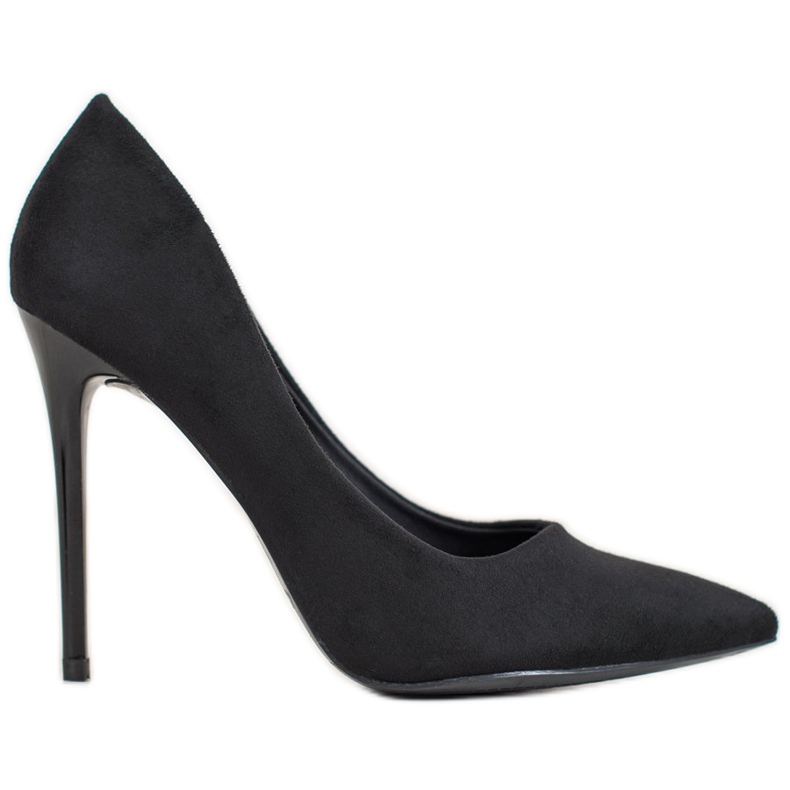 Small Swan Escarpins en daim noir le noir