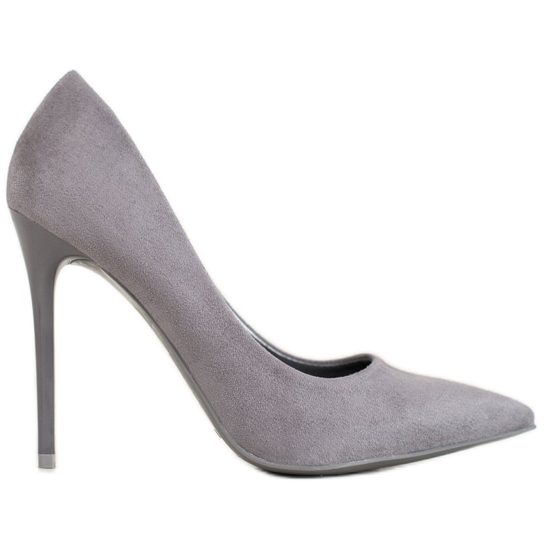 Small Swan Escarpins gris avec daim