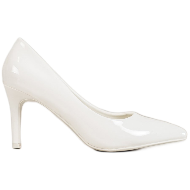 Small Swan Goupilles vernies blanche