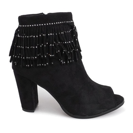 Bottes ouvertes sur poteau F832 Noir