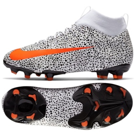 Nike Mercurial Superfly 7 Academy CR7 FG / MG Jr CV3182-180 chaussures de football multicolore blanc