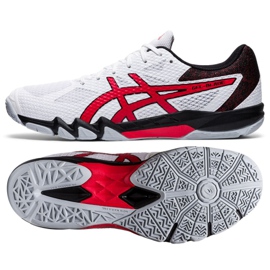 Chaussure de squash Asics Gel Blade 7 M 1071A029-101 blanc rouge