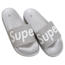 Chaussons femme gris et argent CK110 Silver