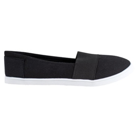 SHELOVET Baskets à enfiler noir