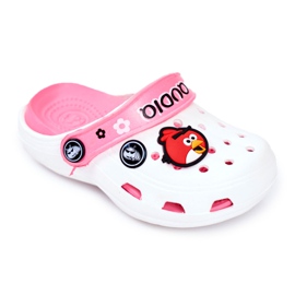 Crooks en mousse pour enfants Oiseaux blancs AngryBirds rose