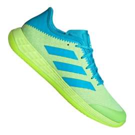 Chaussures d'intérieur adidas Adizero FastCourt M FU8385 gris/argent, bleu, vert vert Chaussures d'intérieur adidas Adizero FastCourt M FU8385 gris/argent, bleu, vert vert