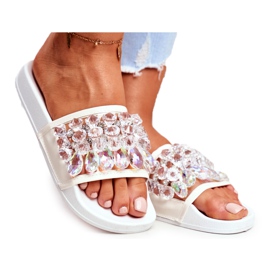 Chaussons Femme Lu Boo Crystals Blanc Bobbi