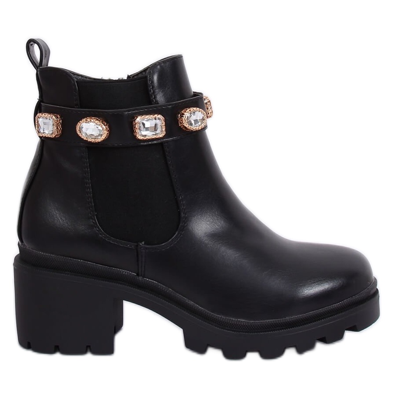 Bottines Chelsea noires, noires HE107 Noir le noir