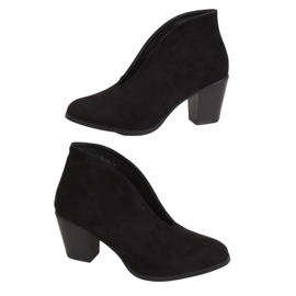 Boots noires avec une fente noire NS128P Noir le noir